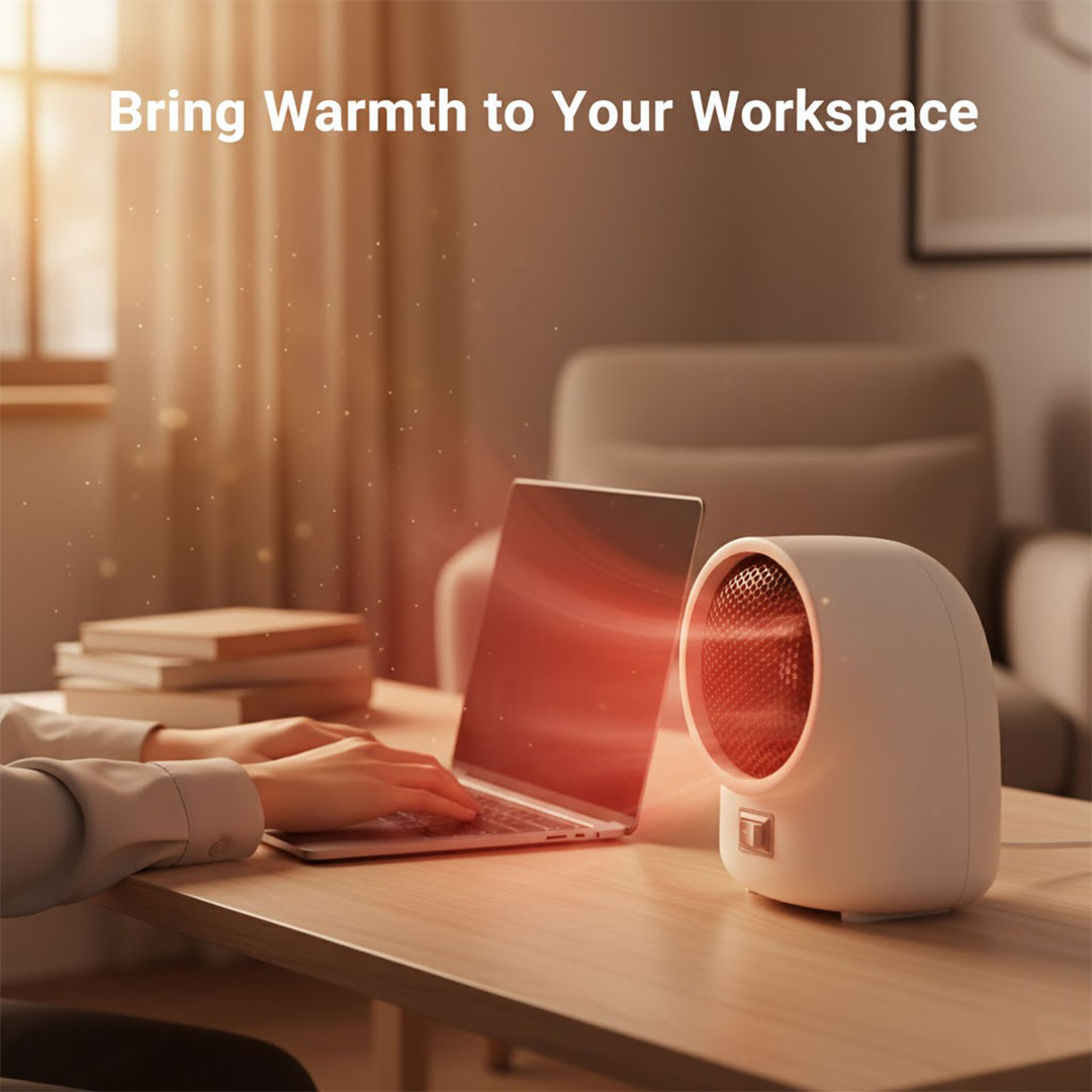 Minimalist Honeycomb Grille Mini Space Heater