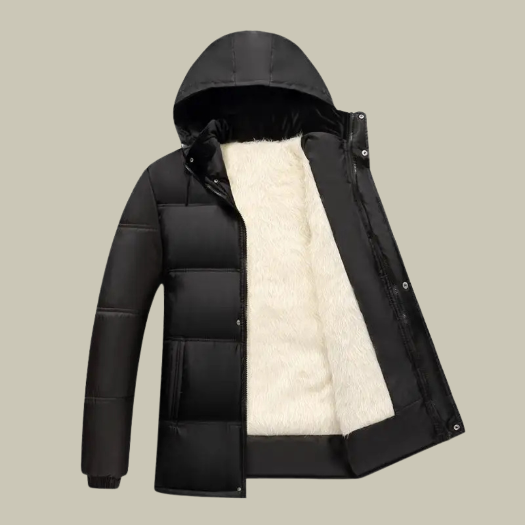 Waterproof hooded winter parka jacket for men