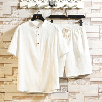 Short sleeve shirt & short outfit set for men