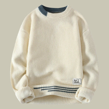 Comfortable knitted retro sweater for men