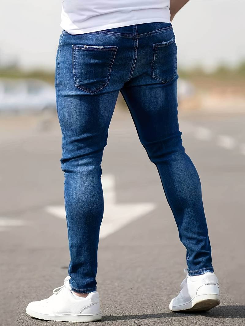 Slim-fit ripped jeans for men