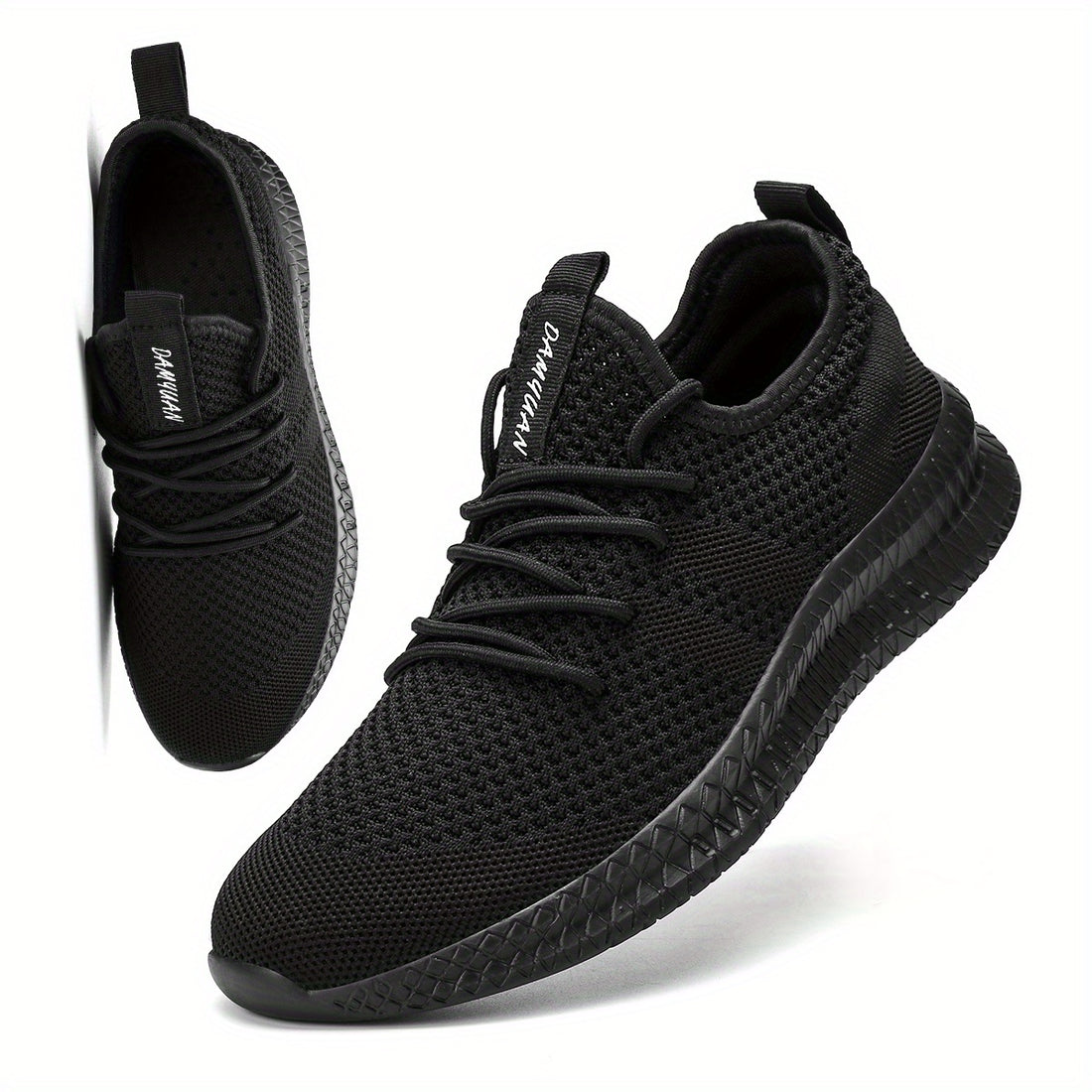 Outdoor knitted running shoes for men