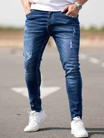 Slim-fit ripped jeans for men