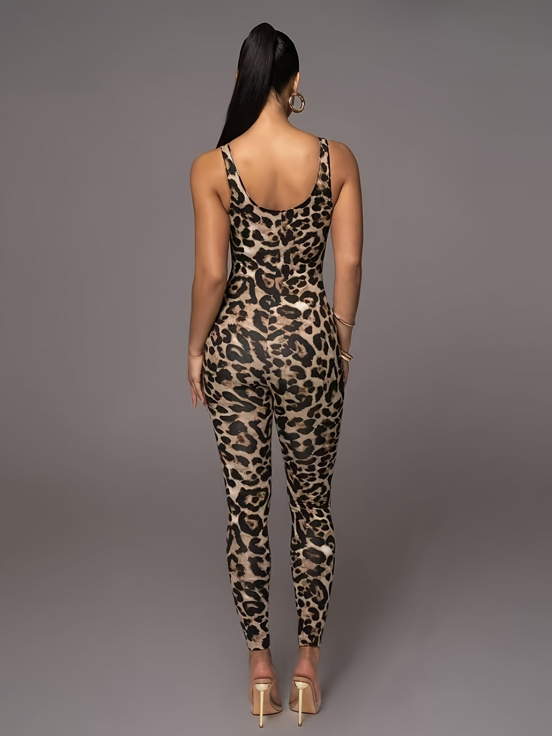 Leopard yoga jumpsuit for women