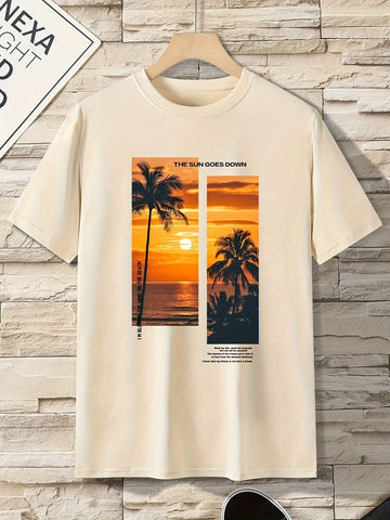 Coconut tree fashion t-shirt for men