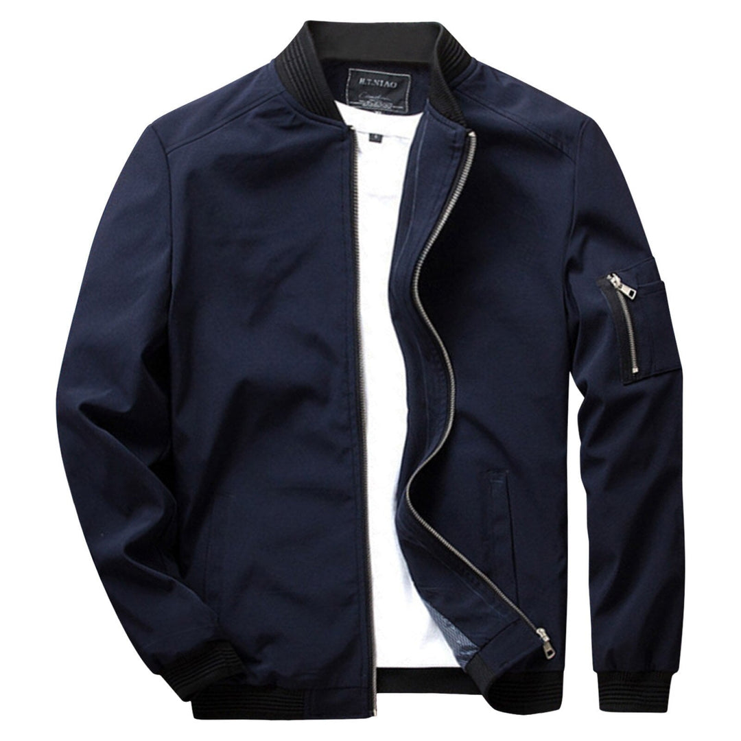 Trendy zip-up bomber jacket for men