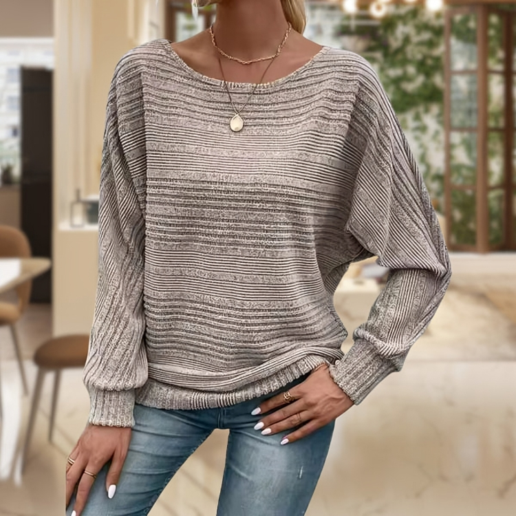 Cosy loose round neck warm sweater for women