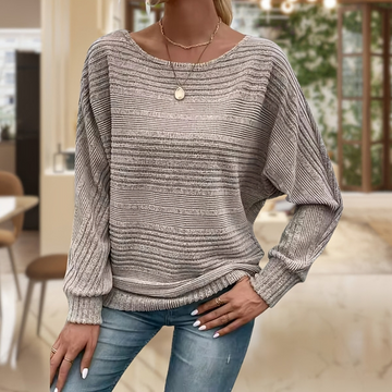 Cosy loose round neck warm sweater for women