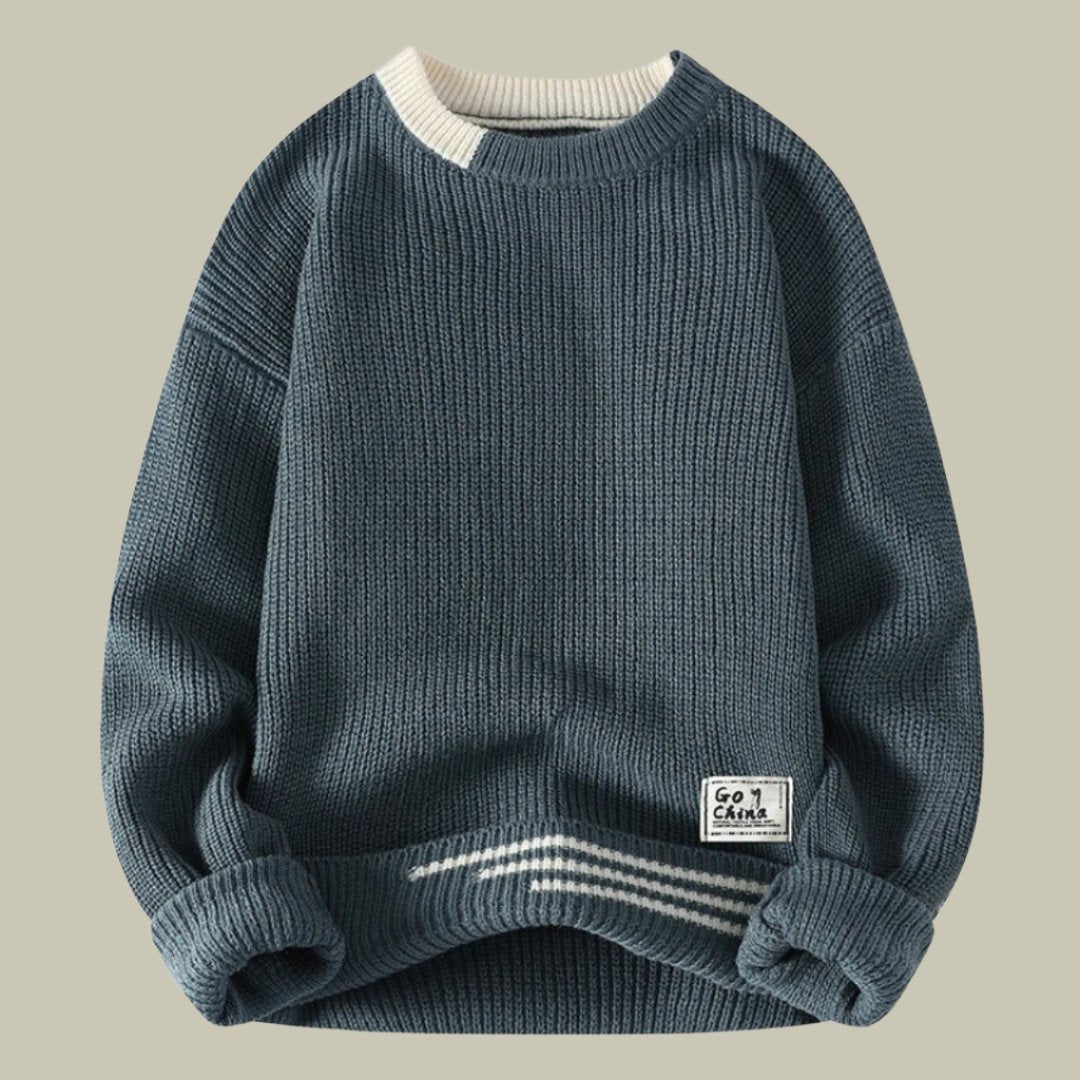 Comfortable knitted retro sweater for men