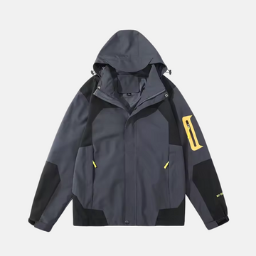 Men’s Outdoor Jacket – Windproof Water-Resistant – Adjustable Hood – Regular Fit – Zip Pockets