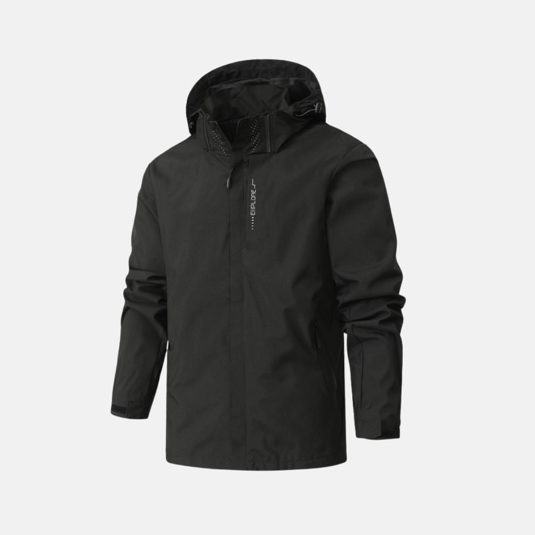Men’s Outdoor Jacket – Weather-Resistant – Regular Fit – Adjustable Hood and Cuffs