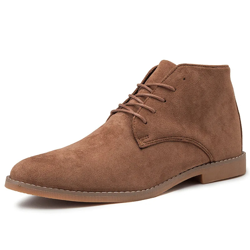 Lace up suede chukka boots for men