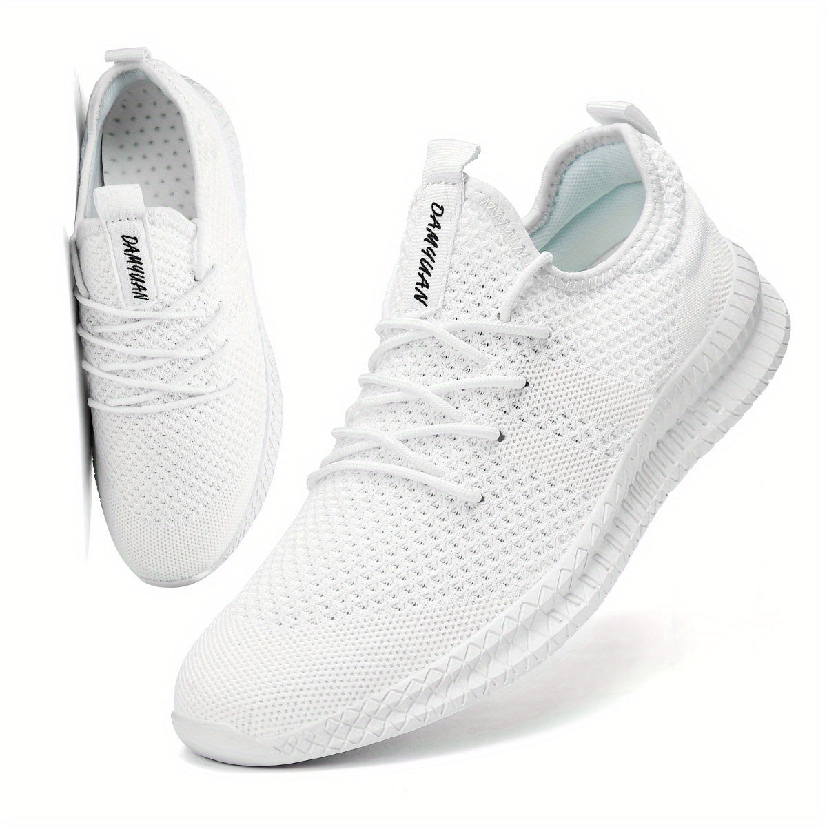 Outdoor knitted running shoes for men