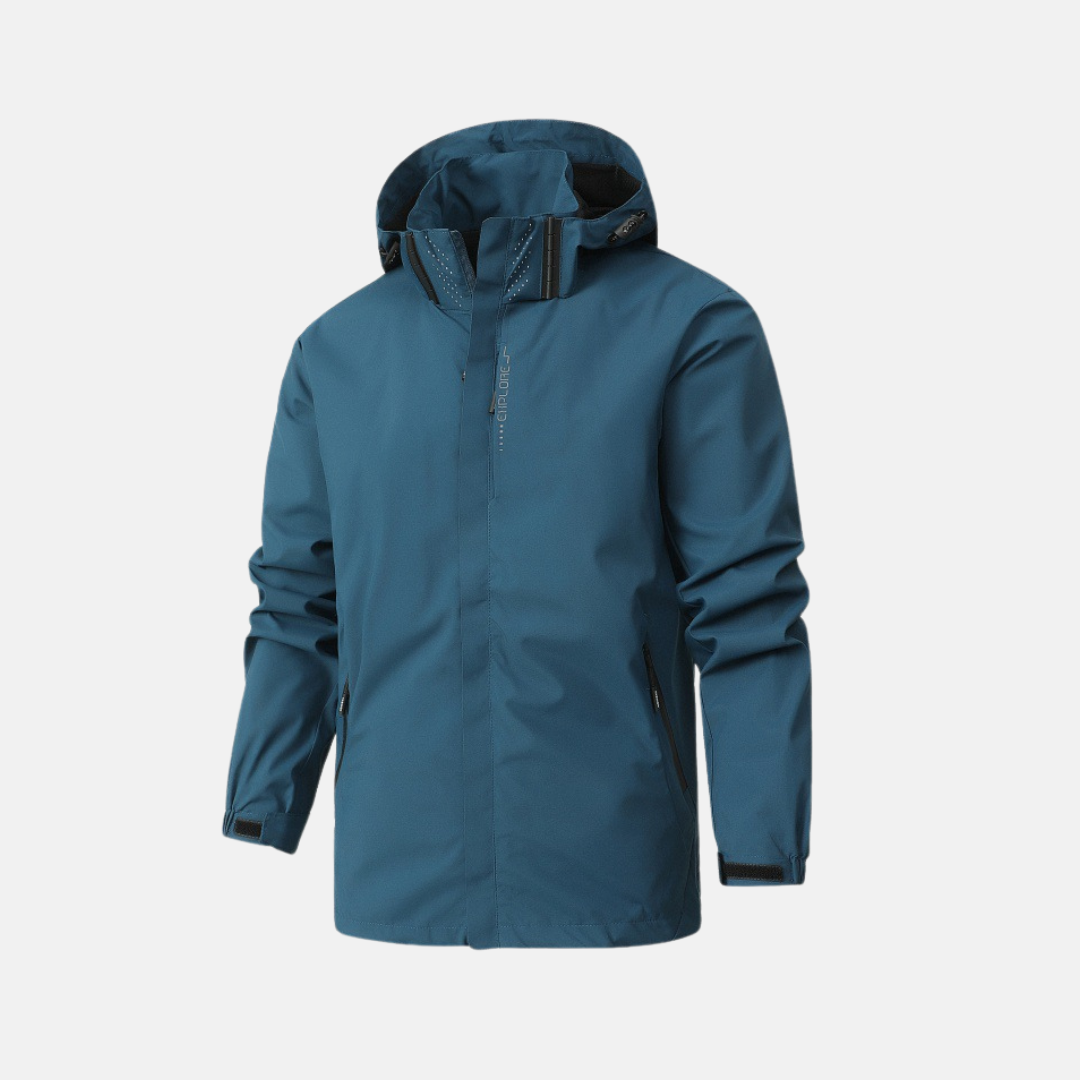Men’s Outdoor Jacket – Weather-Resistant – Regular Fit – Adjustable Hood and Cuffs
