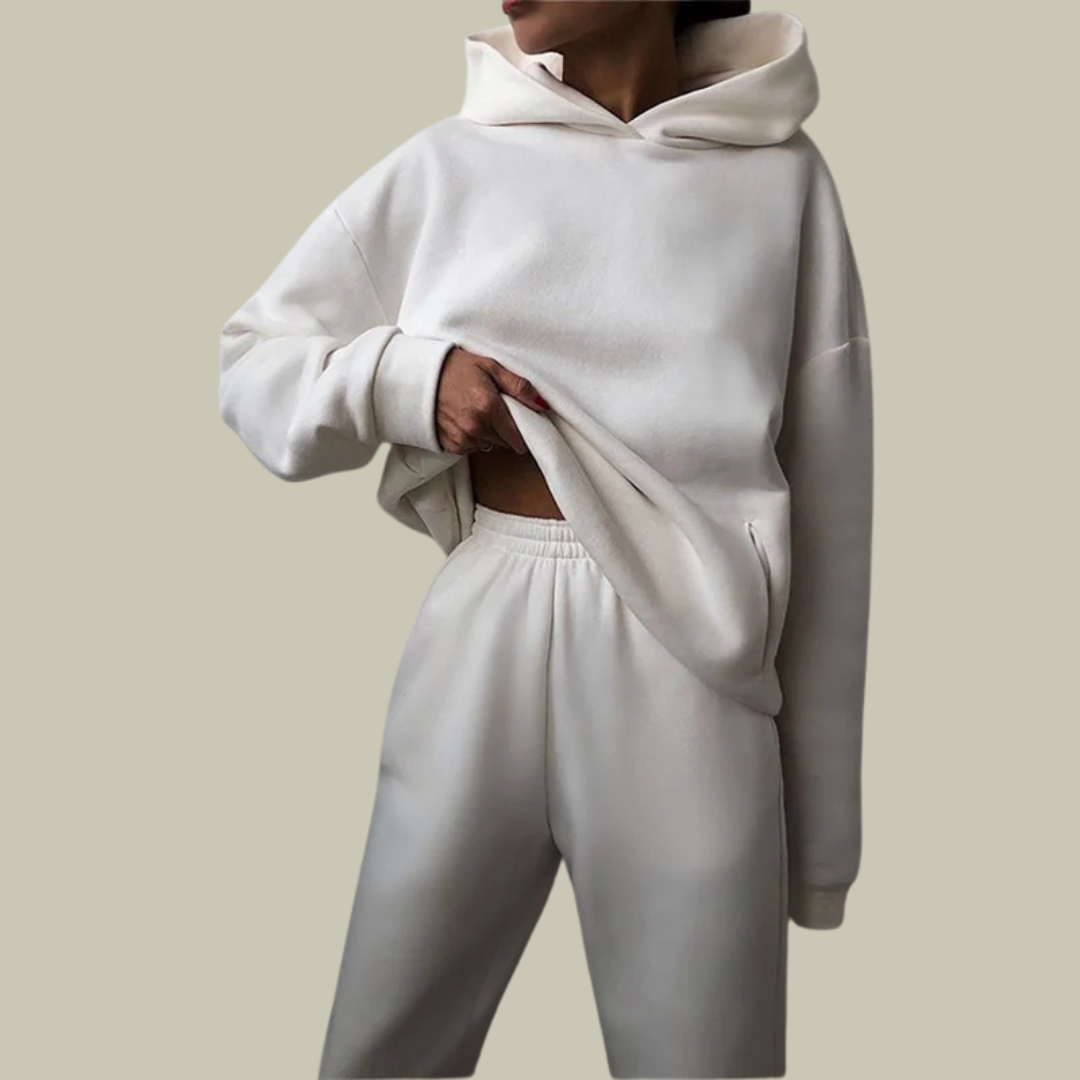 Oversized hoodie and long pants set tracksuit for women