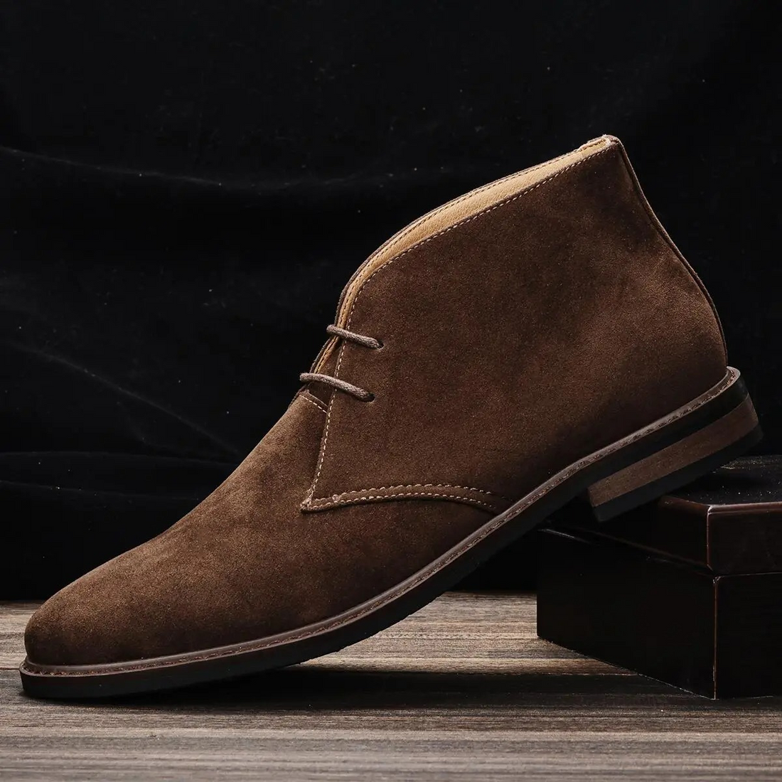 Timeless rich brown suede chukka boots for men