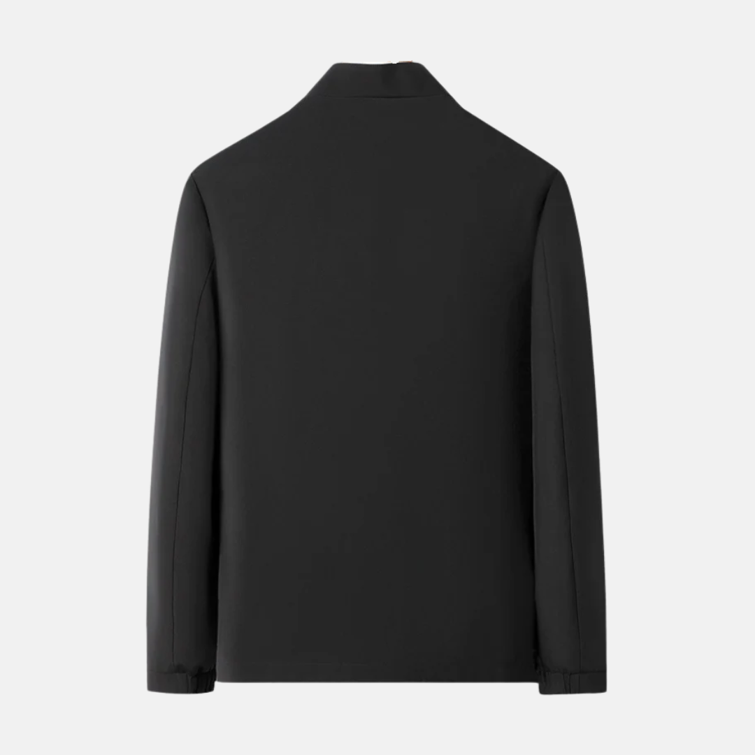Men’s Bomber Jacket – Windproof – Relaxed Fit – Zipper Front – Stand Collar – Zip Pockets