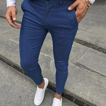 Men's Slim Fit Stretch Trousers | All-Season Smart Casual Pants