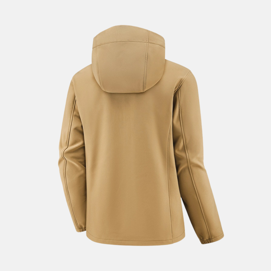 Men’s Softshell Jacket – Regular Fit – Fleece Lined – Adjustable Hood – Zip Pockets
