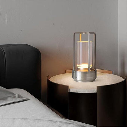 Glass Weighted LED Table Lantern