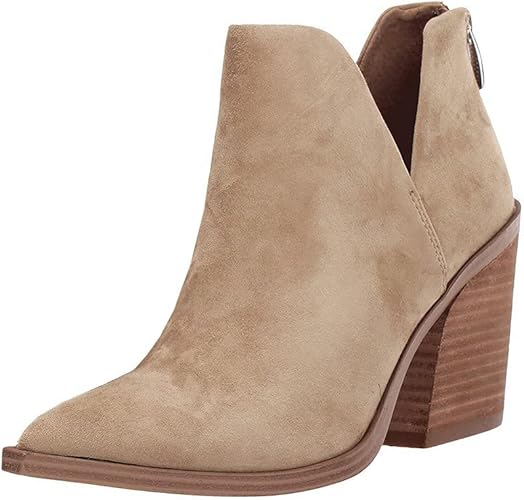 V-Cut Back Zipper Faux Leather Ankle Boots - Chic All-Season Footwear for Women