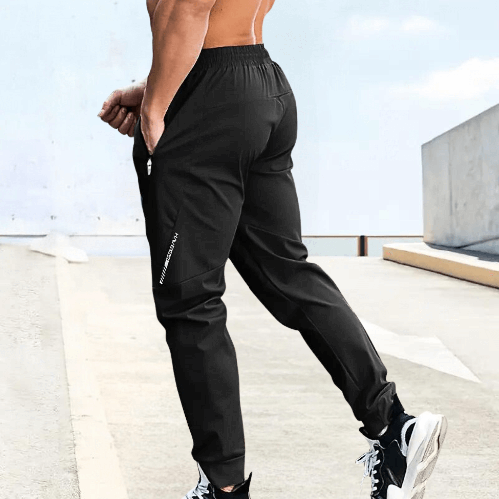 Men’s Joggers – Slim Fit – Tapered Leg – Breathable – Drawstring Waist – Zippered Pockets