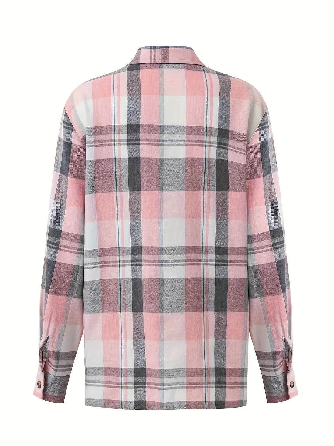 Flattering plaid print shirt for women