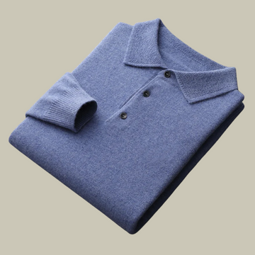 Collar pull-over long sleeve sweater for men