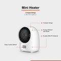 Minimalist Honeycomb Grille Mini Space Heater