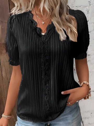 Mariposa | V-neck lace elegant blouse