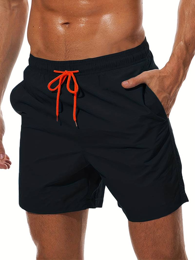 Casual swim shorts with mesh lining for men