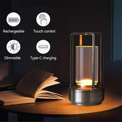 Glass Weighted LED Table Lantern