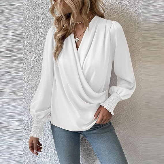 Fidas | Cross Pleated Blouse