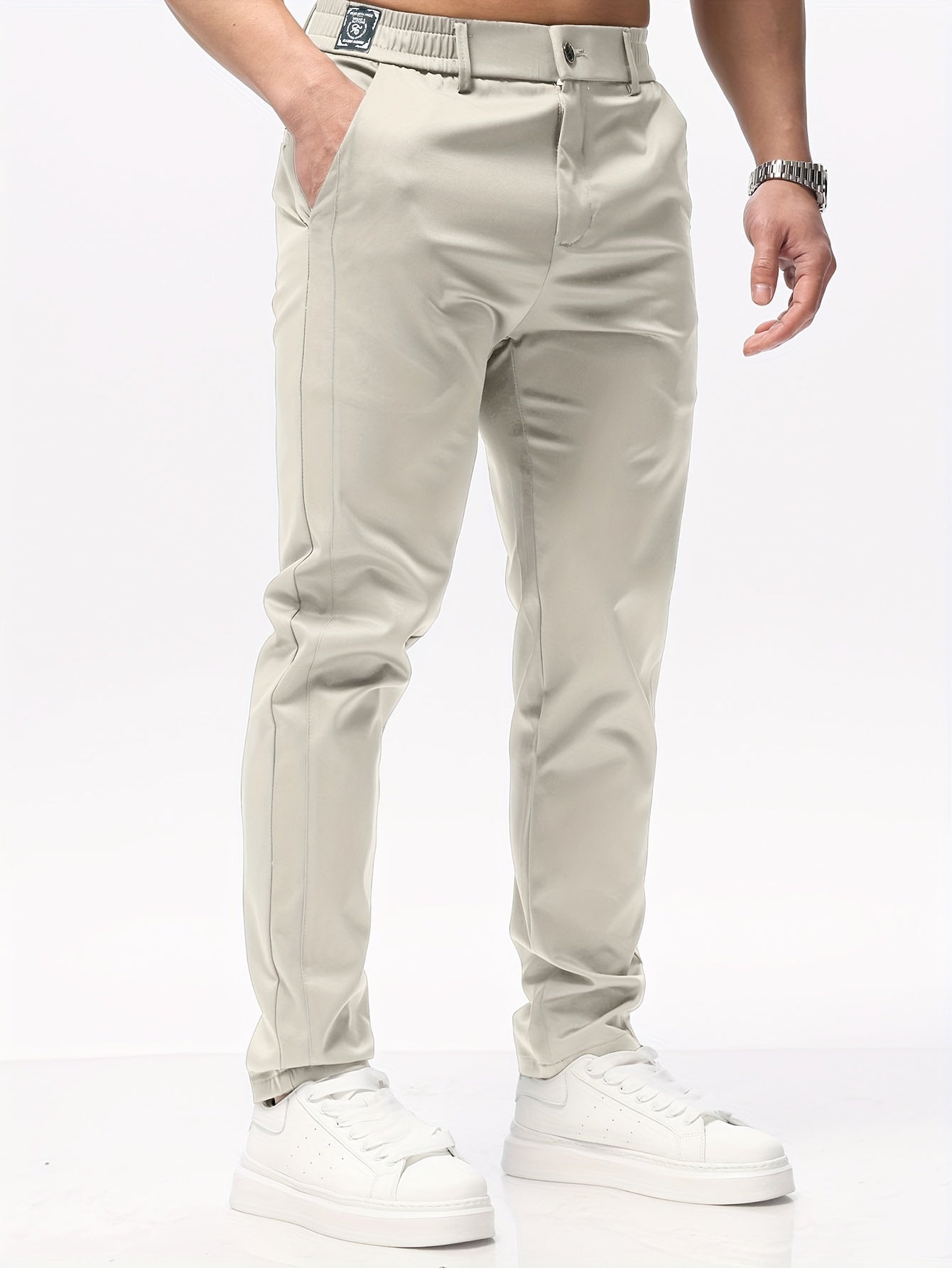 Slim fit casual trousers for men