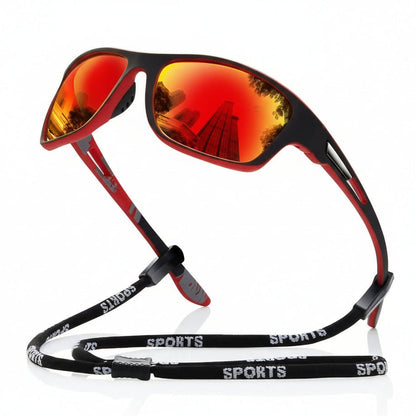 Matte Wraparound Mirrored Sport Sunglasses