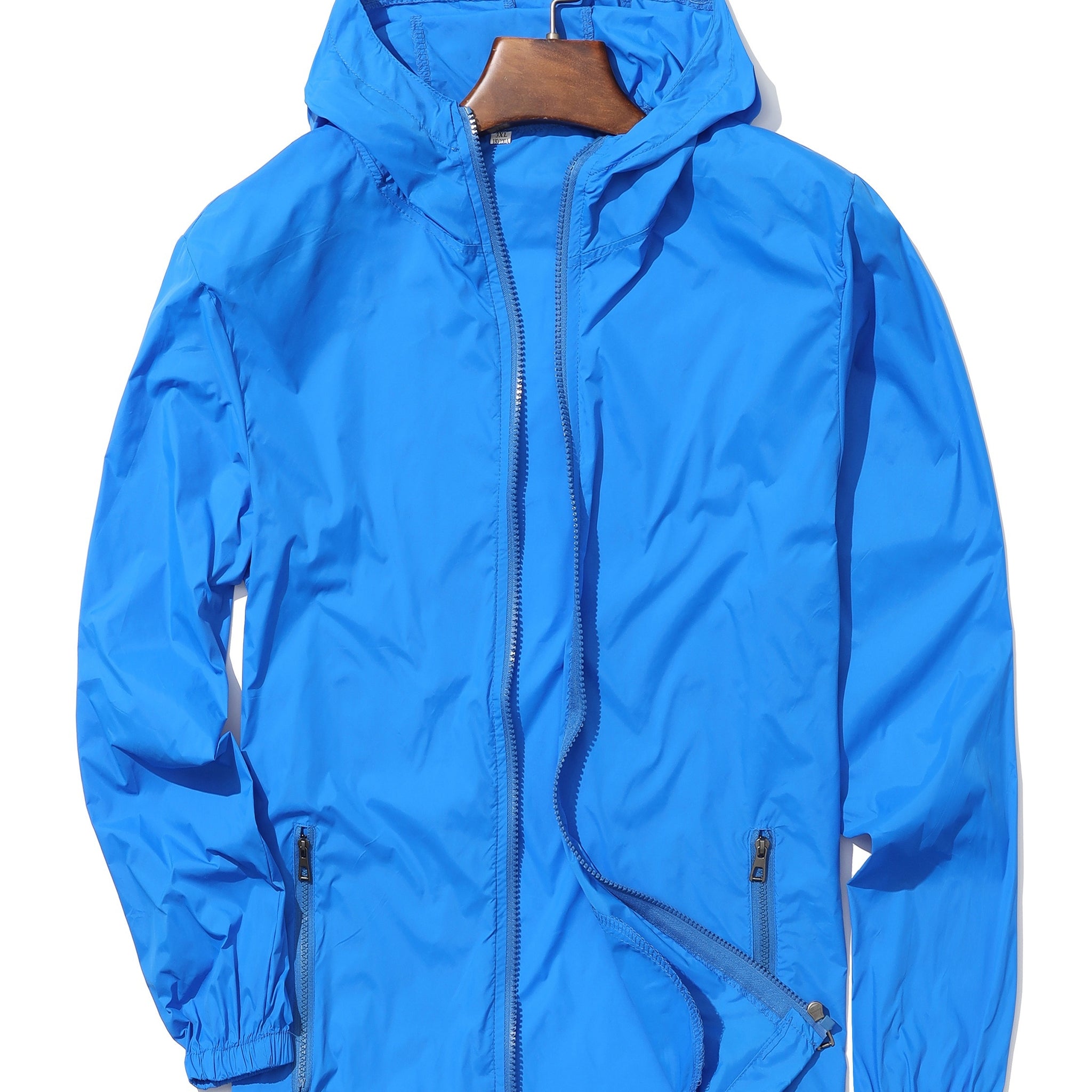 Lightweight hooded sun protection jacket for men