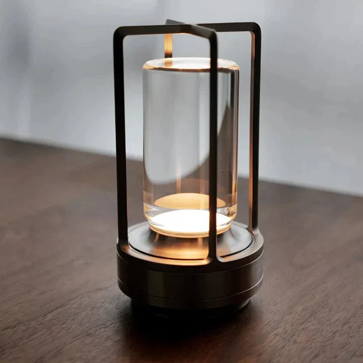 Glass Weighted LED Table Lantern