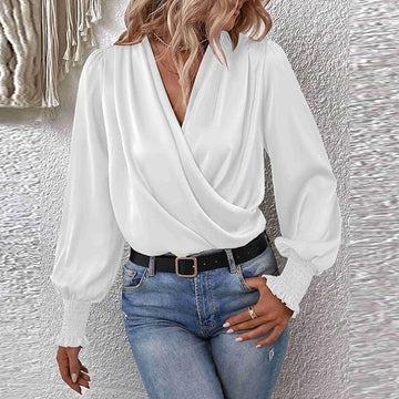 Fidas | Cross Pleated Blouse