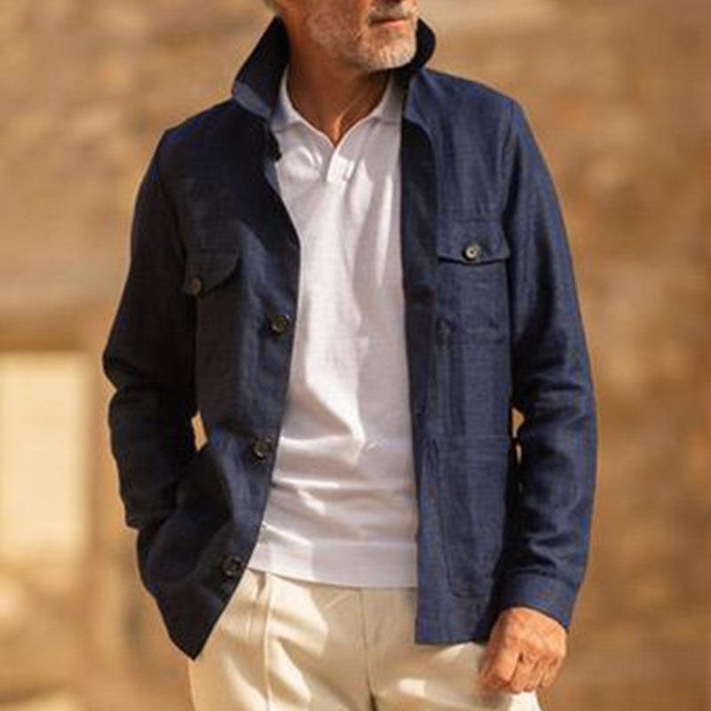 Lightweight linen casual jacket for men