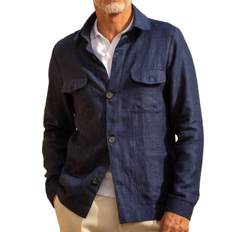 Lightweight linen casual jacket for men