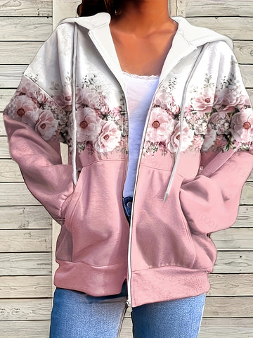 Stylish plus size hooded jacket for women