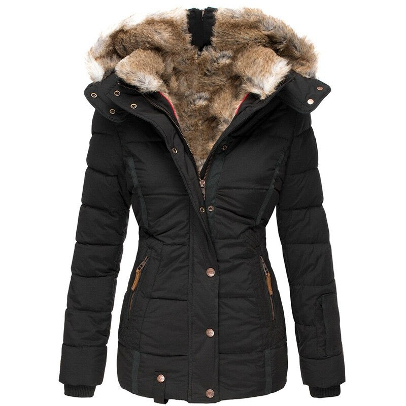 Haklein - Stylish Fur-Lined Winter Coat for Women