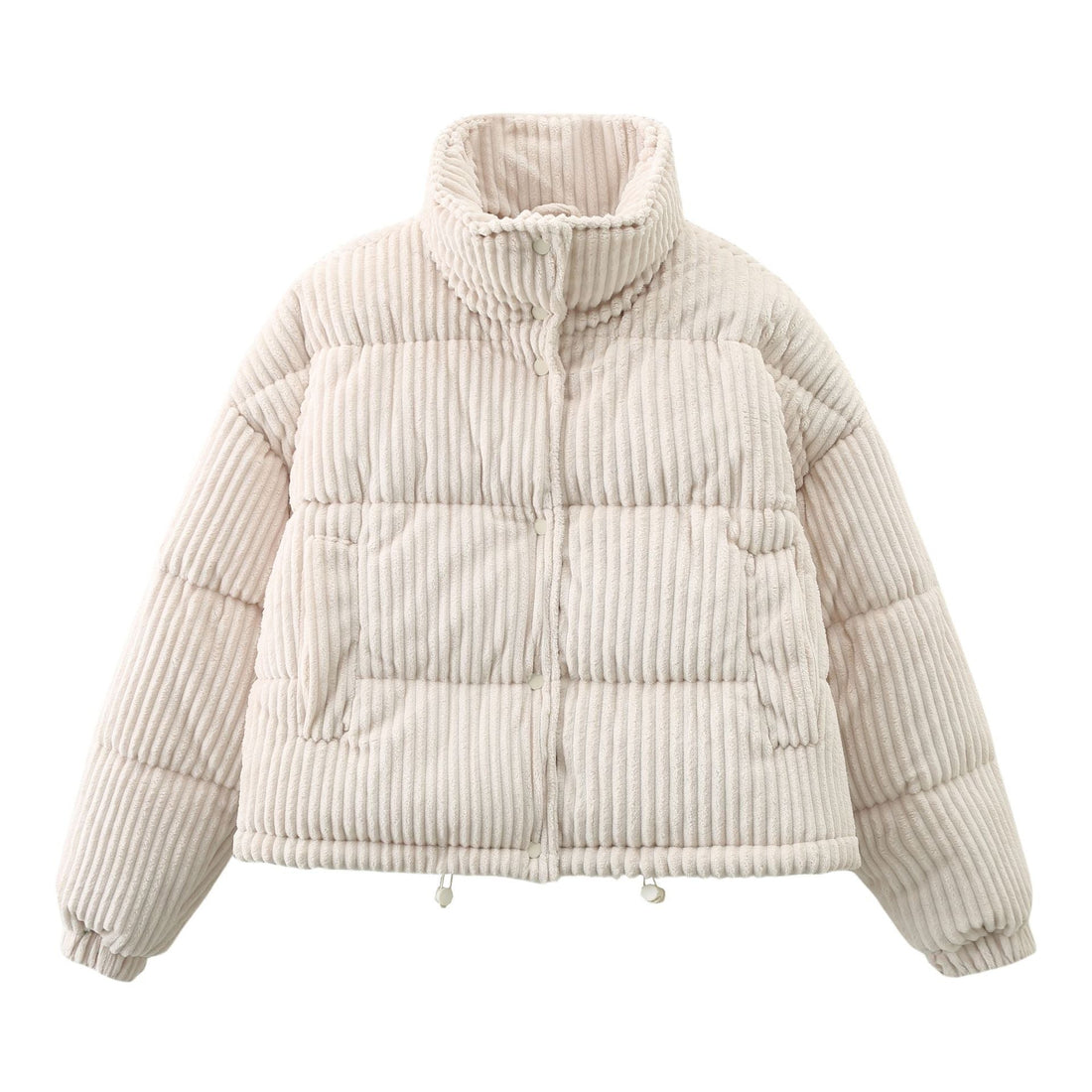 Corduroy puffer jacket for women