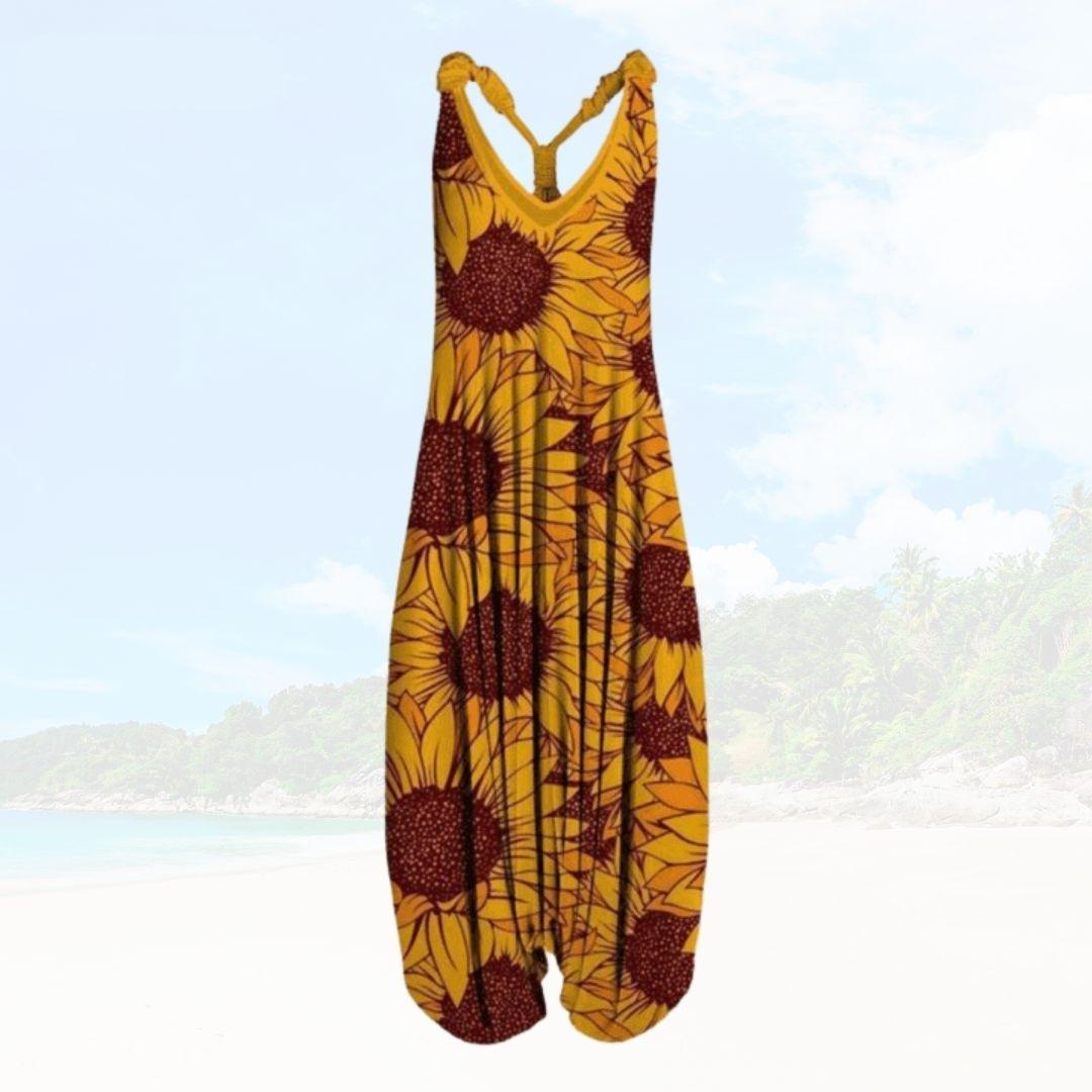 Bohemian sleeveless jumpsuit for women