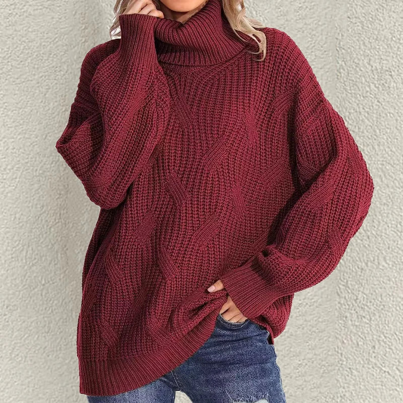 Oversized stylish winter sweater for women