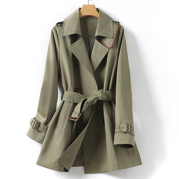 Elara - Women's Belted Lapel Trench Coat