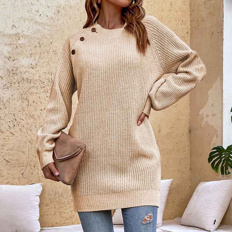 Relaxed fit warm sweater for women