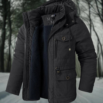 Men’s Parka Jacket – Regular Fit – Sherpa Lined – Water-Resistant – Utility Pockets