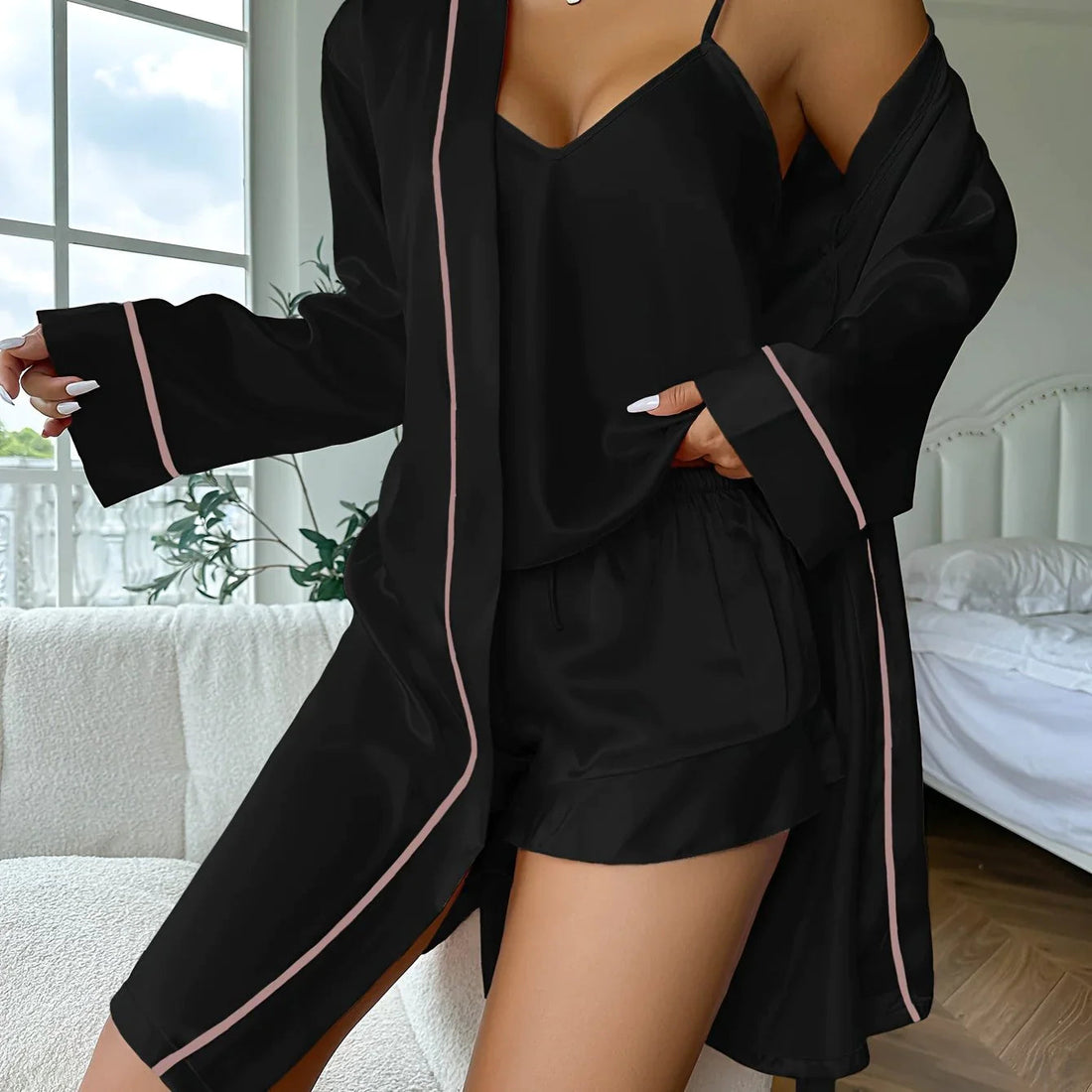 Cozy shine pajama set for women