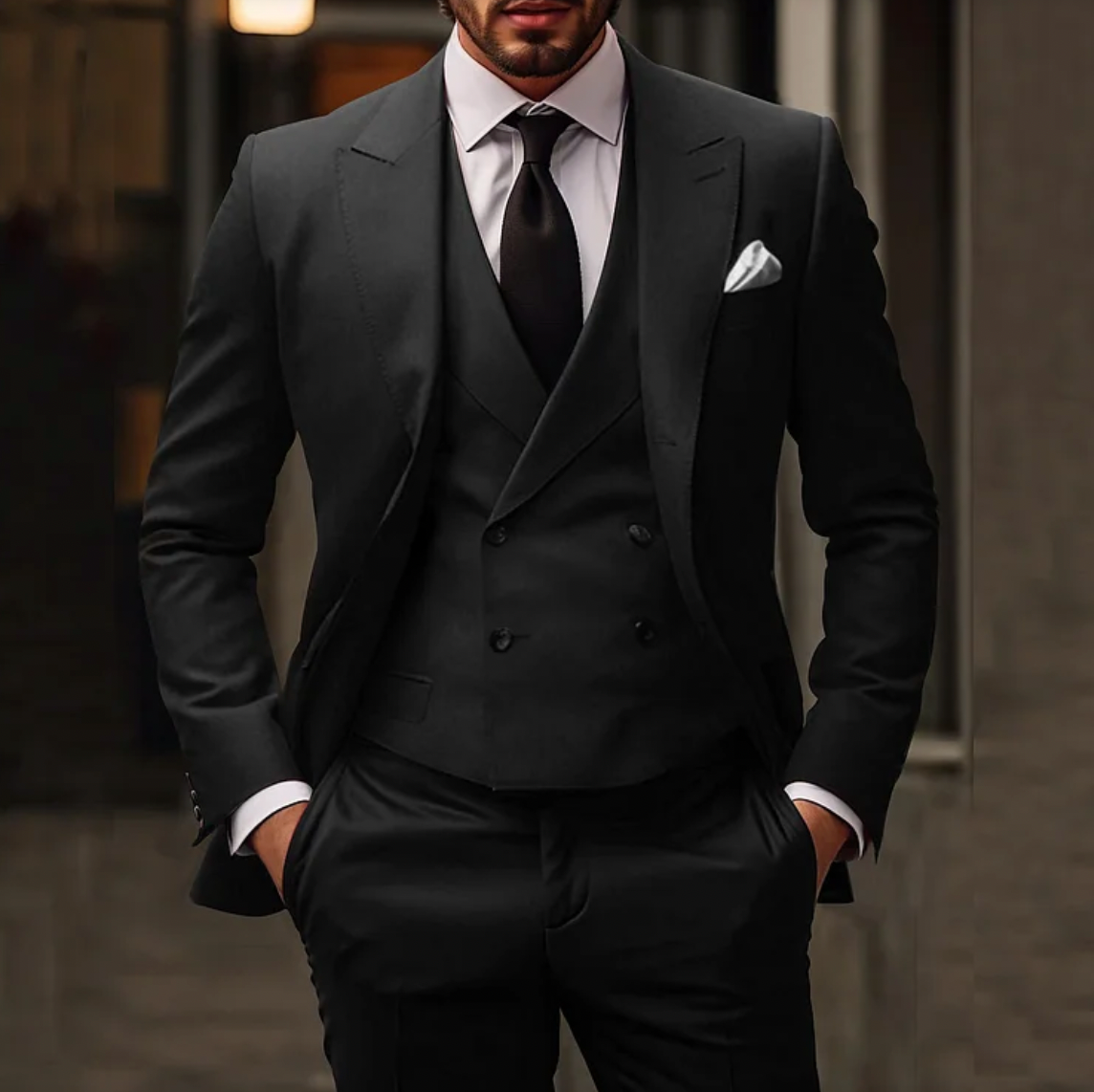 Classic 3-piece formal suit set for men